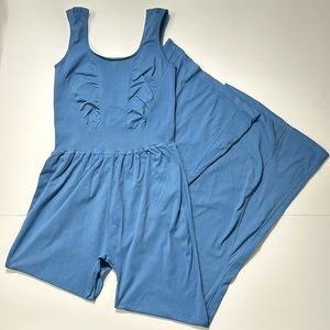 FP Movement Free People Good Karma Flare Onesie Blue XL